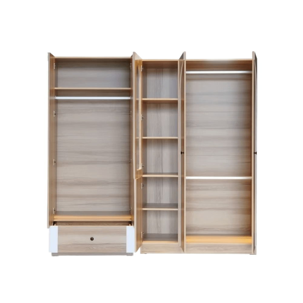 ชุดห้องนอน + ที่นอน PVC 6 ฟุต WISDOM DESIGN FURNITURE รุ่น ARISTA 9 สี แอช/ขาว_4